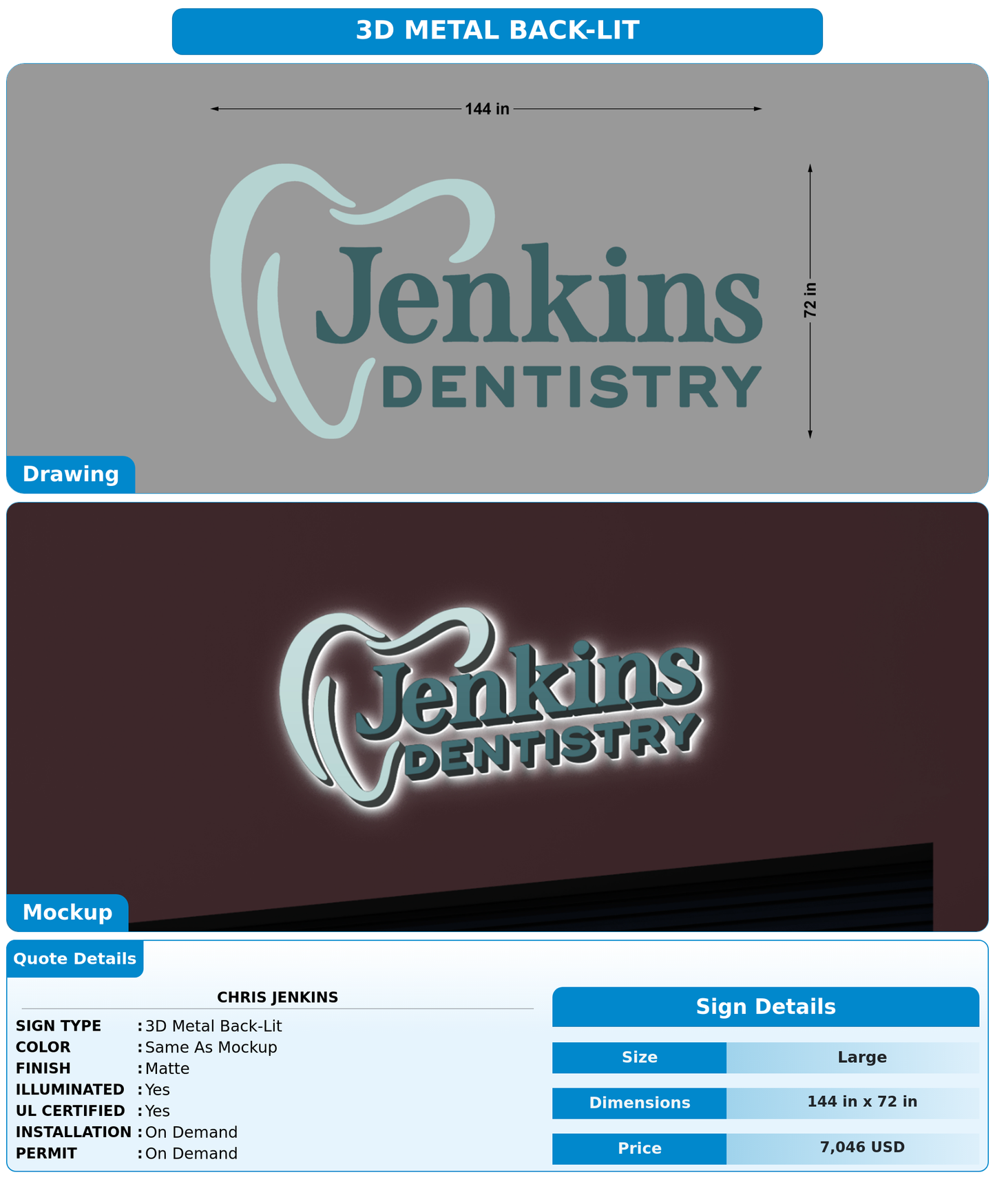 CUSTOM MOCKUP SIGN FOR Chris Jenkins