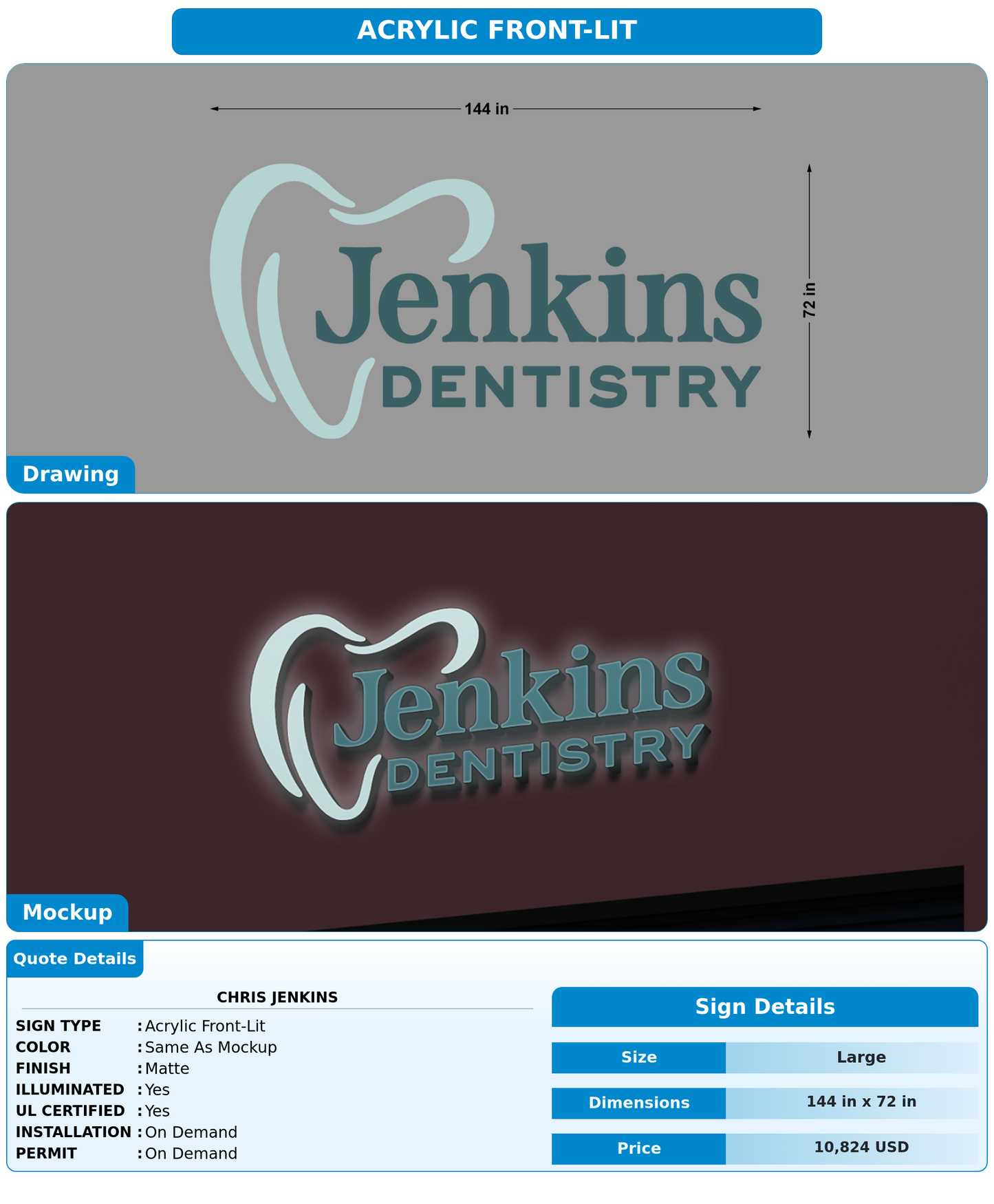 CUSTOM MOCKUP SIGN FOR Chris Jenkins