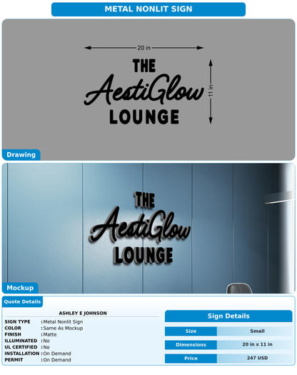 CUSTOM MOCKUP SIGN FOR Ashley E Johnson