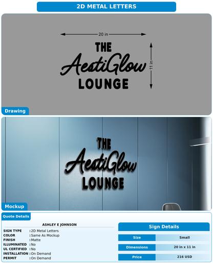 CUSTOM MOCKUP SIGN FOR Ashley E Johnson