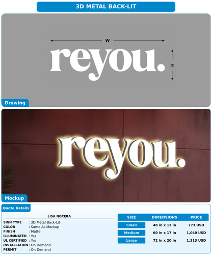 CUSTOM MOCKUP SIGN FOR Lisa Nocera