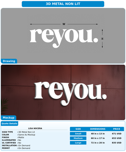 CUSTOM MOCKUP SIGN FOR Lisa Nocera
