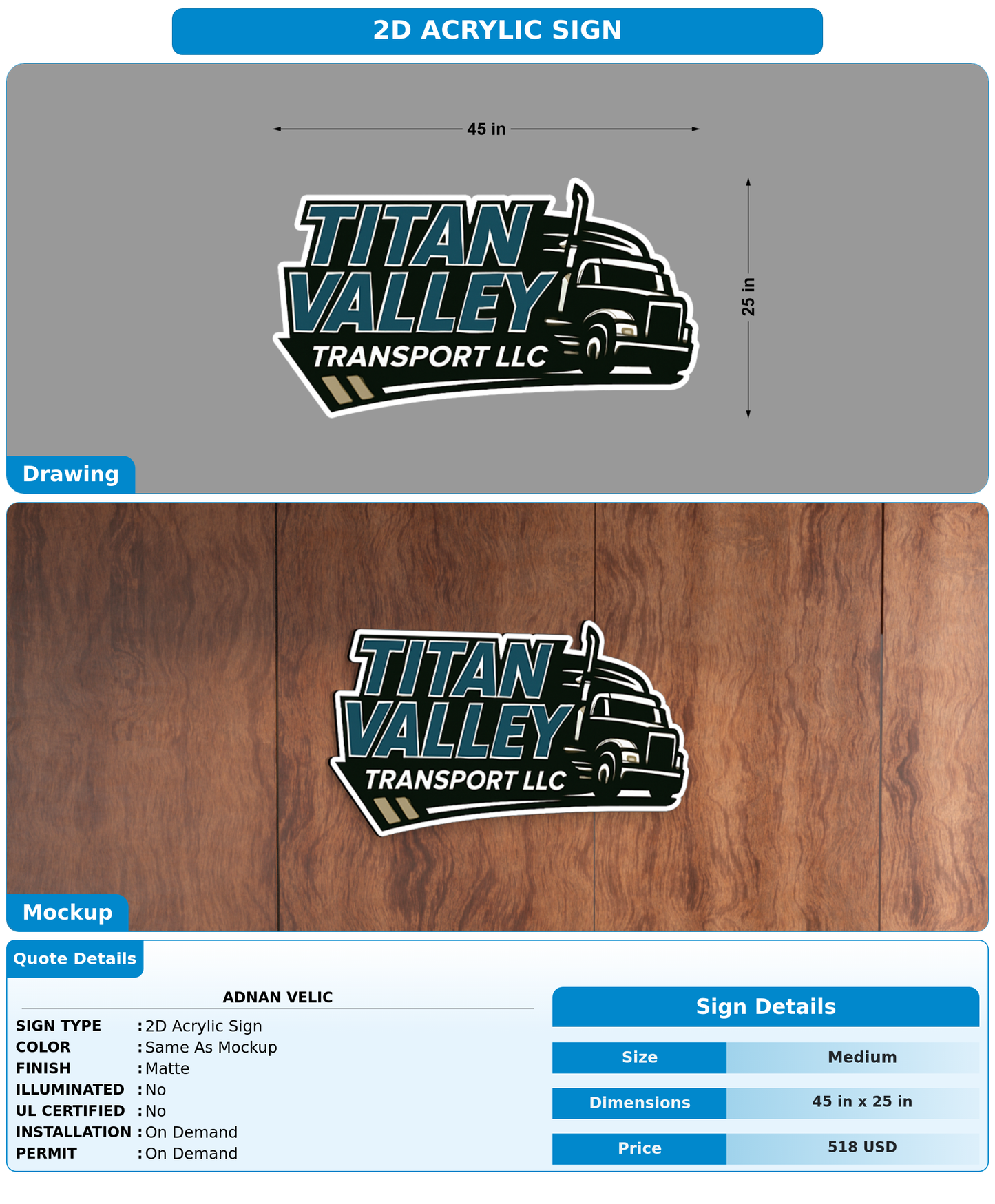 CUSTOM MOCKUP SIGN FOR Adnan Velic