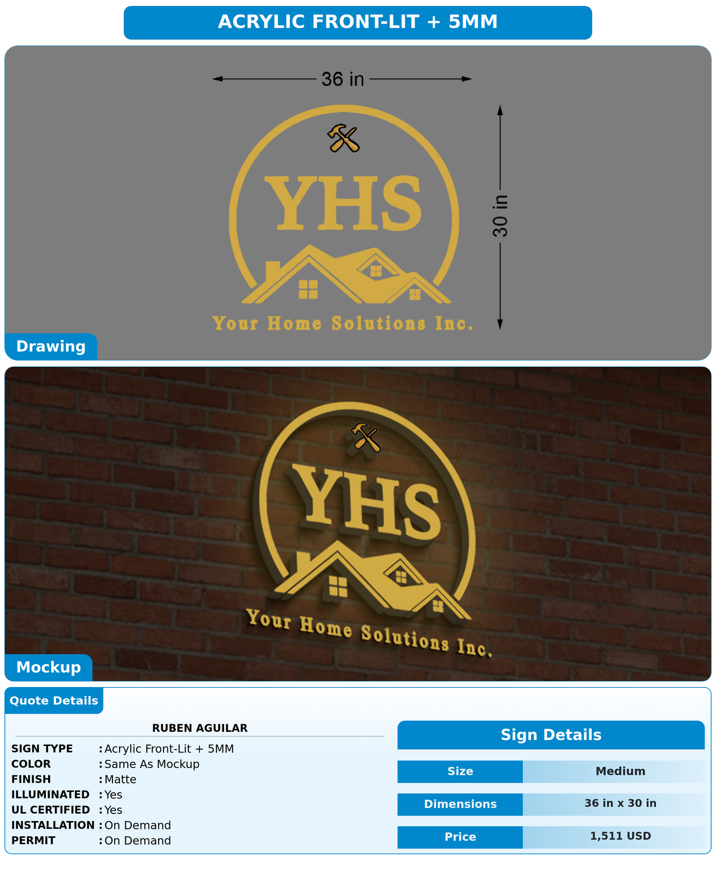 CUSTOM MOCKUP SIGN FOR Ruben Aguilar