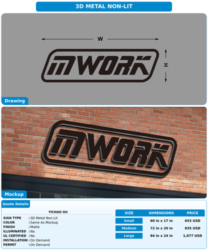 CUSTOM MOCKUP SIGN FOR YICHAO OU
