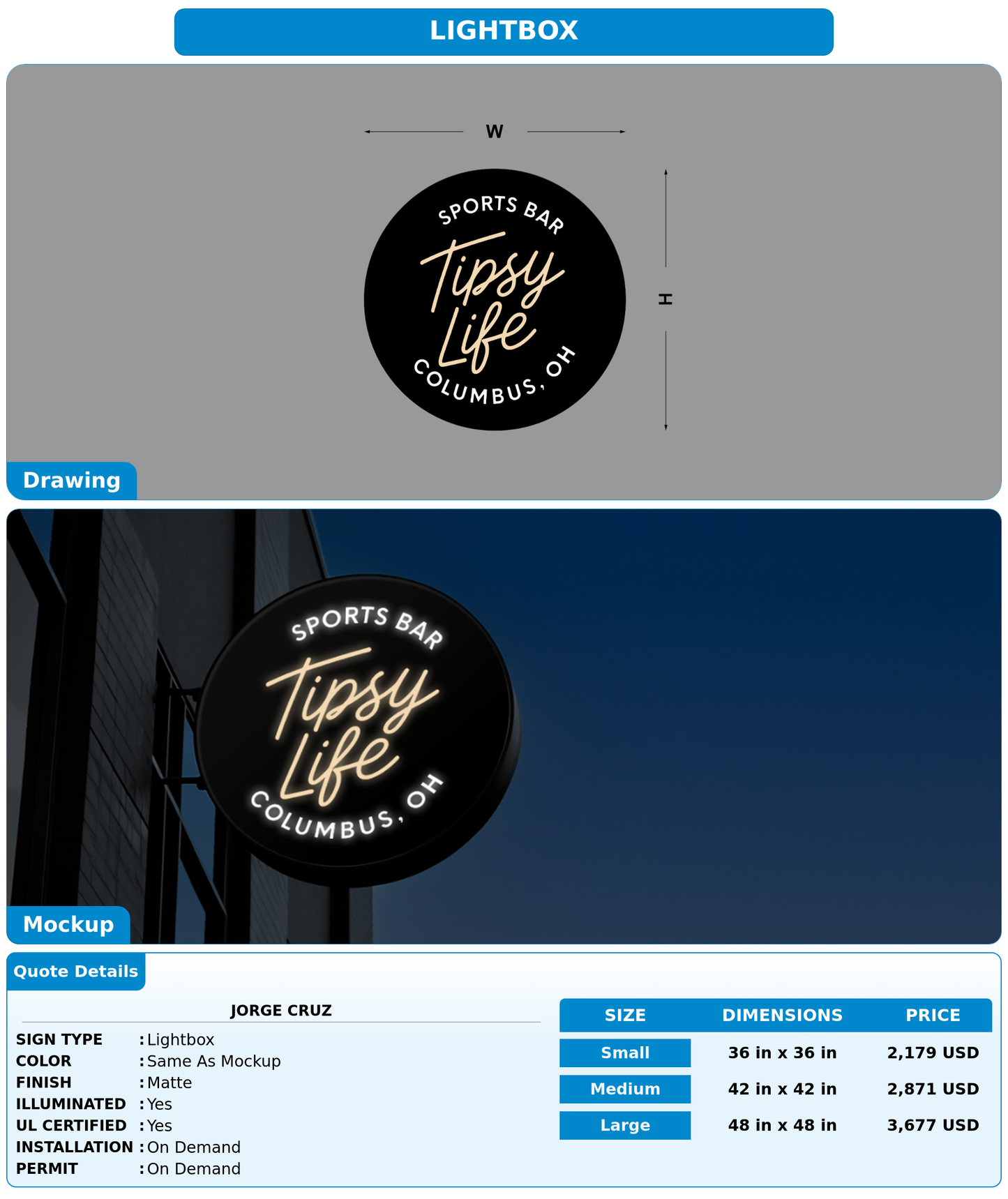 CUSTOM MOCKUP SIGN FOR Jorge Cruz