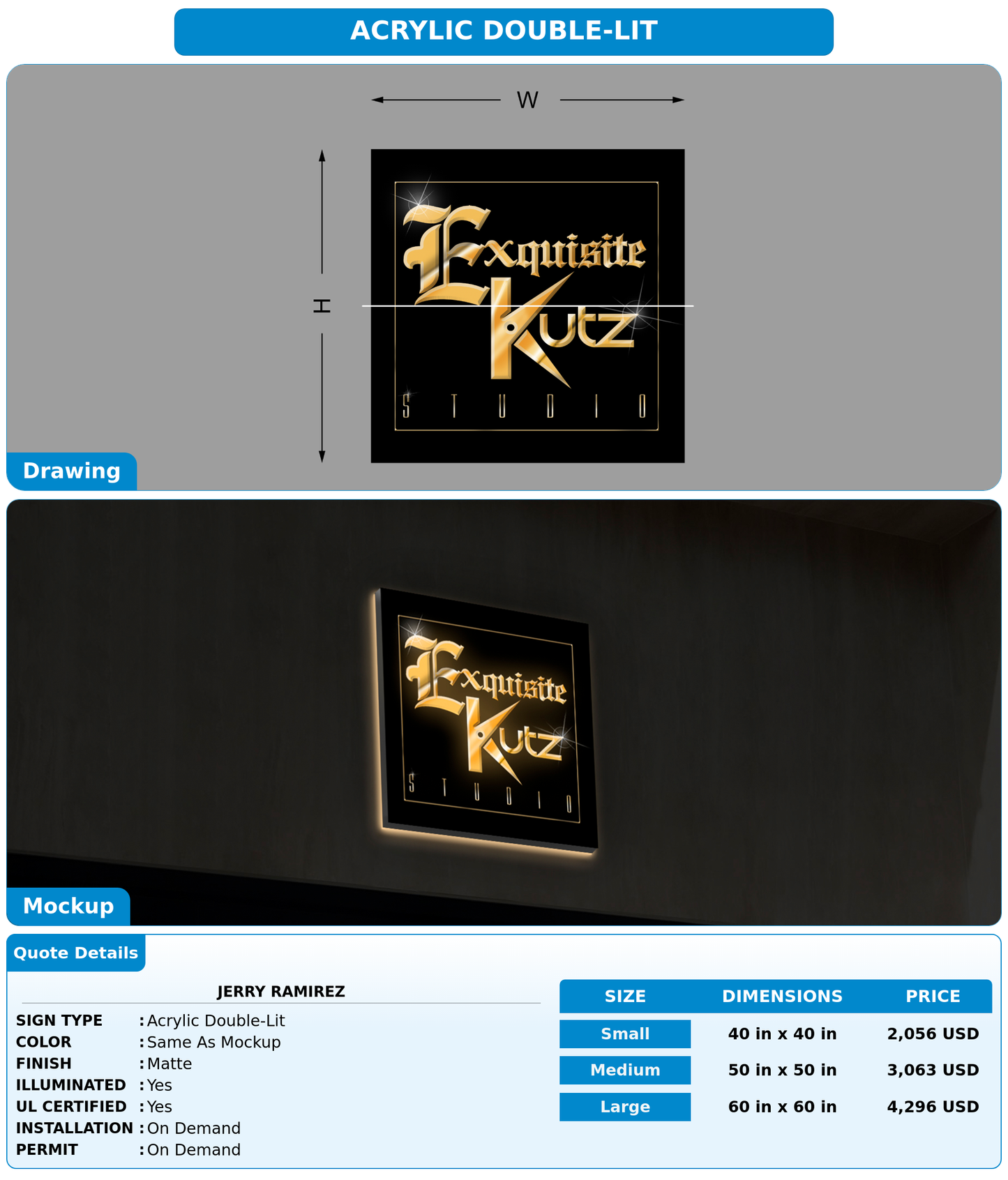 CUSTOM MOCKUP SIGN FOR Jerry Ramirez