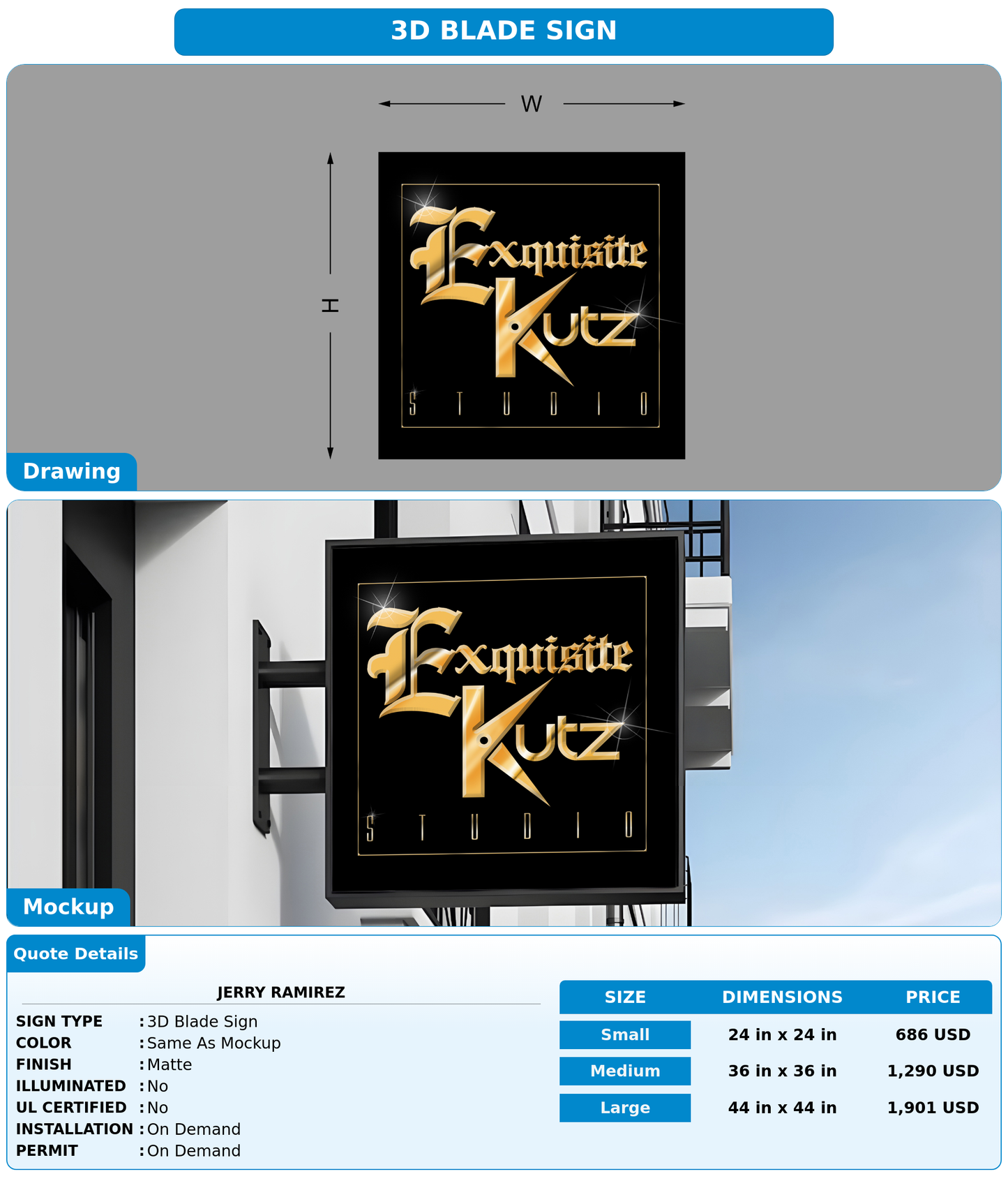 CUSTOM MOCKUP SIGN FOR Jerry Ramirez