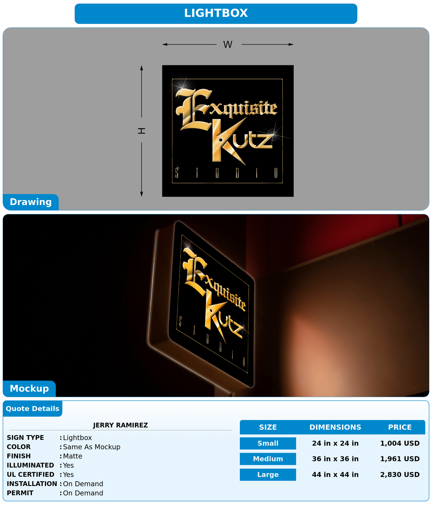 CUSTOM MOCKUP SIGN FOR Jerry Ramirez