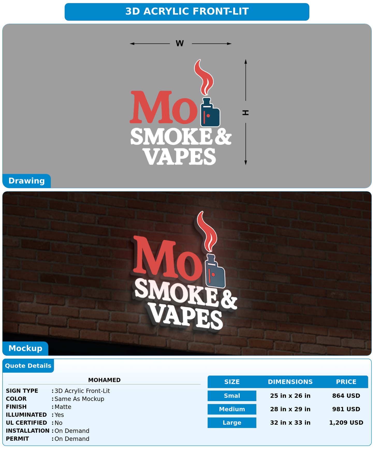 CUSTOM MOCKUP SIGN FOR Mohamed