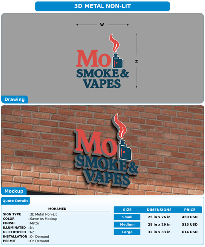 CUSTOM MOCKUP SIGN FOR Mohamed