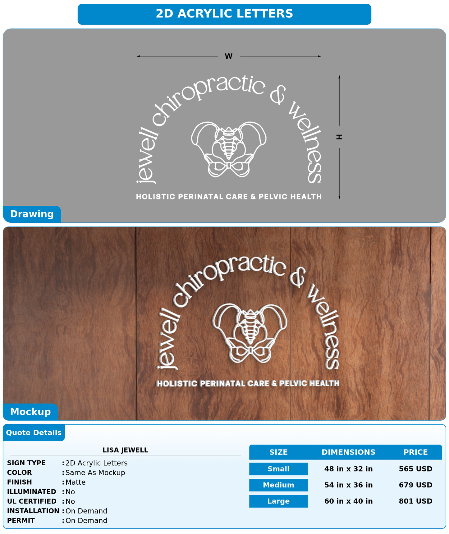 CUSTOM MOCKUP SIGN FOR Lisa Jewell