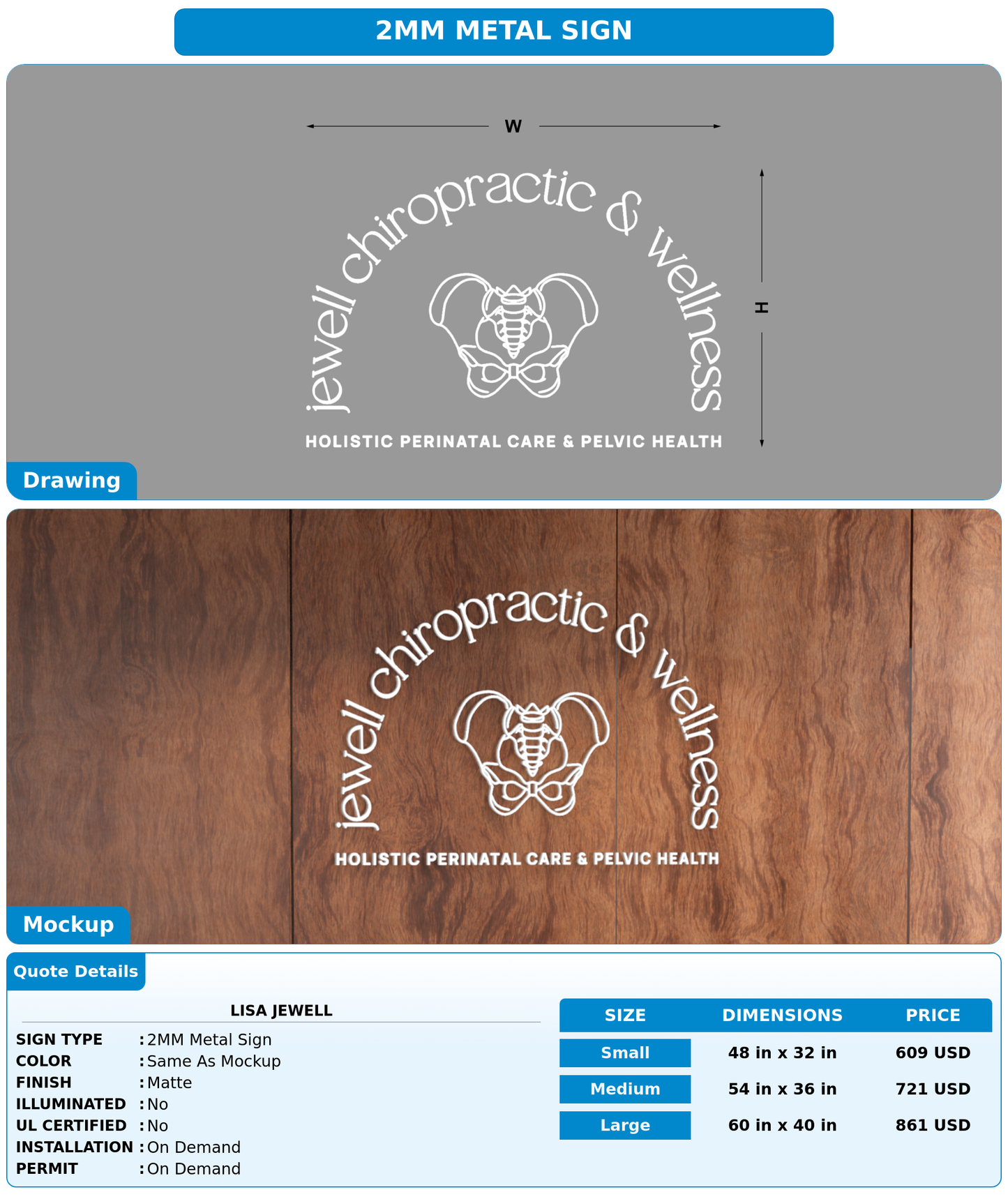 CUSTOM MOCKUP SIGN FOR Lisa Jewell