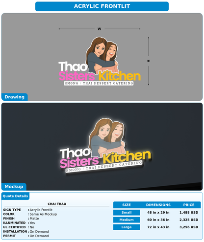 CUSTOM MOCKUP SIGN FOR Chai Thao