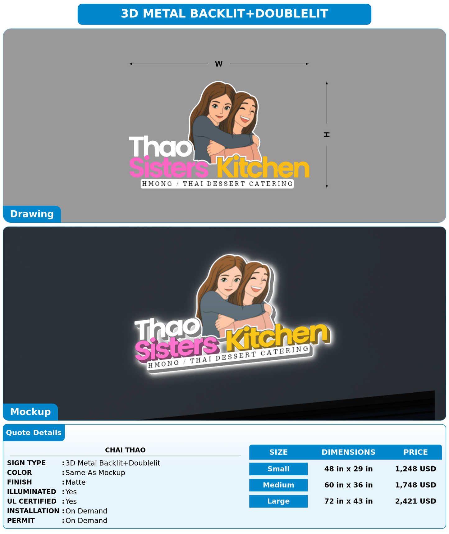 CUSTOM MOCKUP SIGN FOR Chai Thao