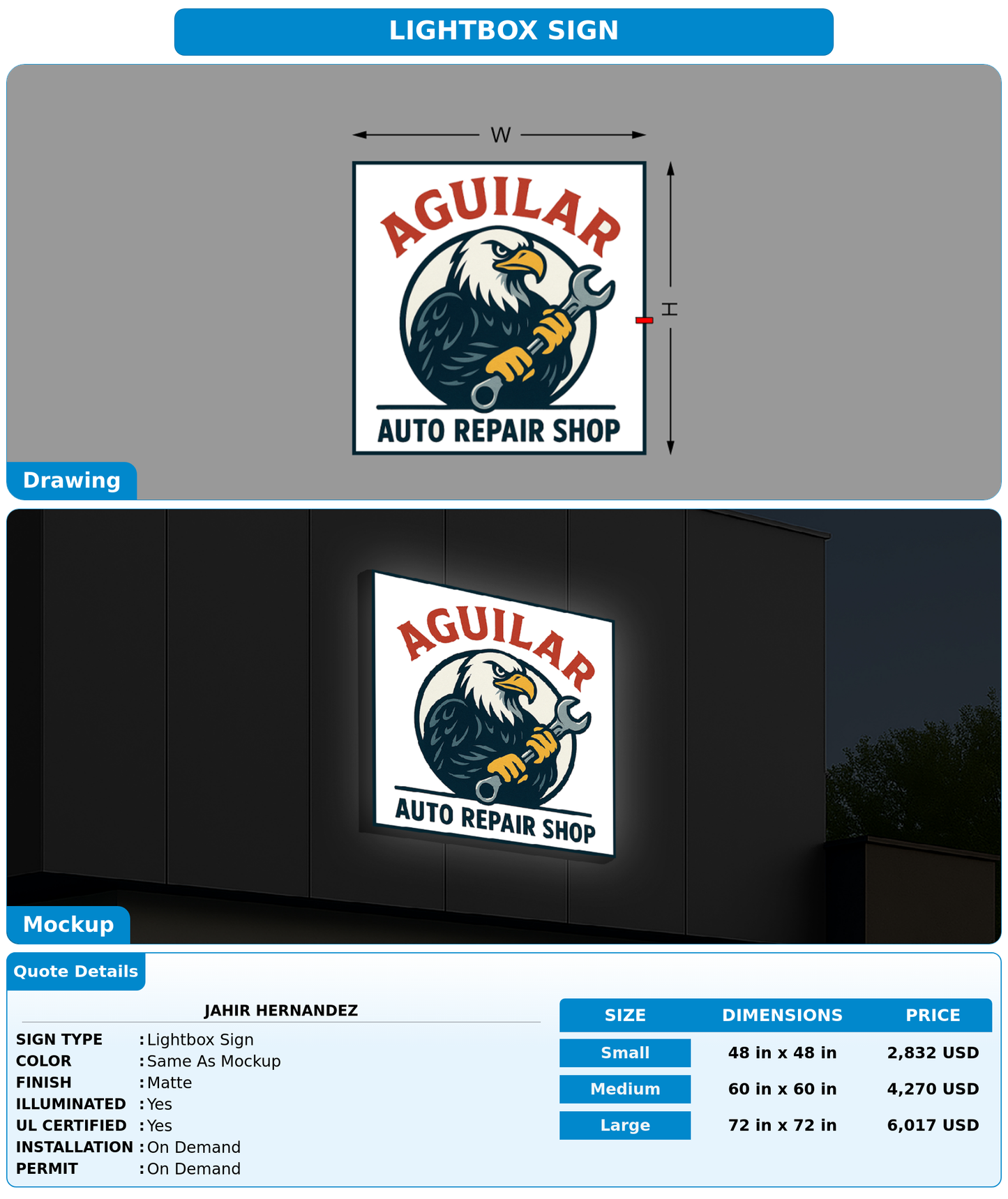 CUSTOM MOCKUP SIGN FOR Jahir Hernandez