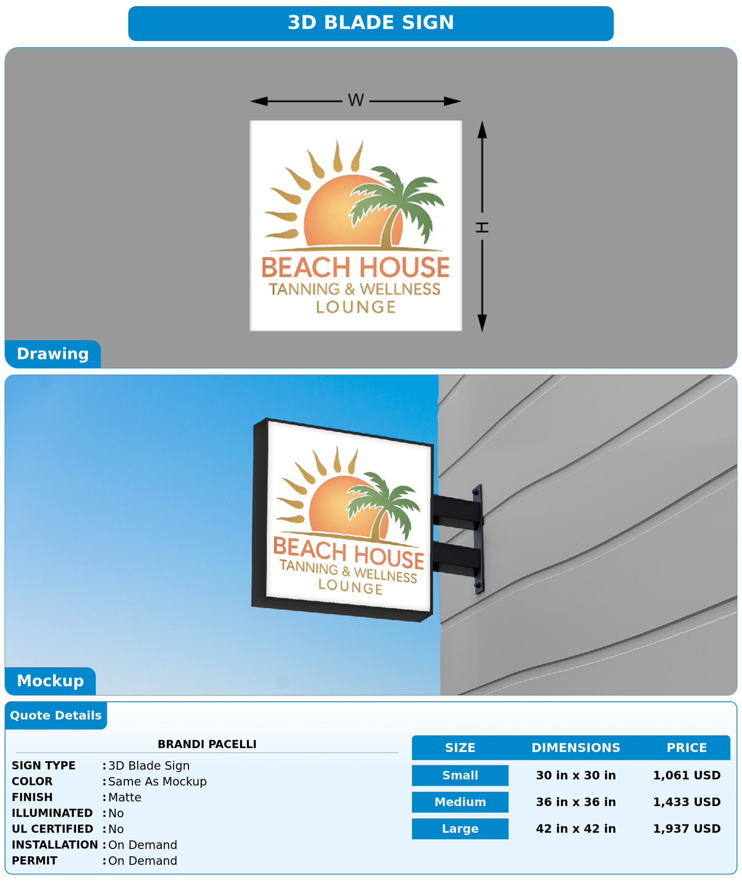 CUSTOM MOCKUP SIGN FOR Brandi Pacelli