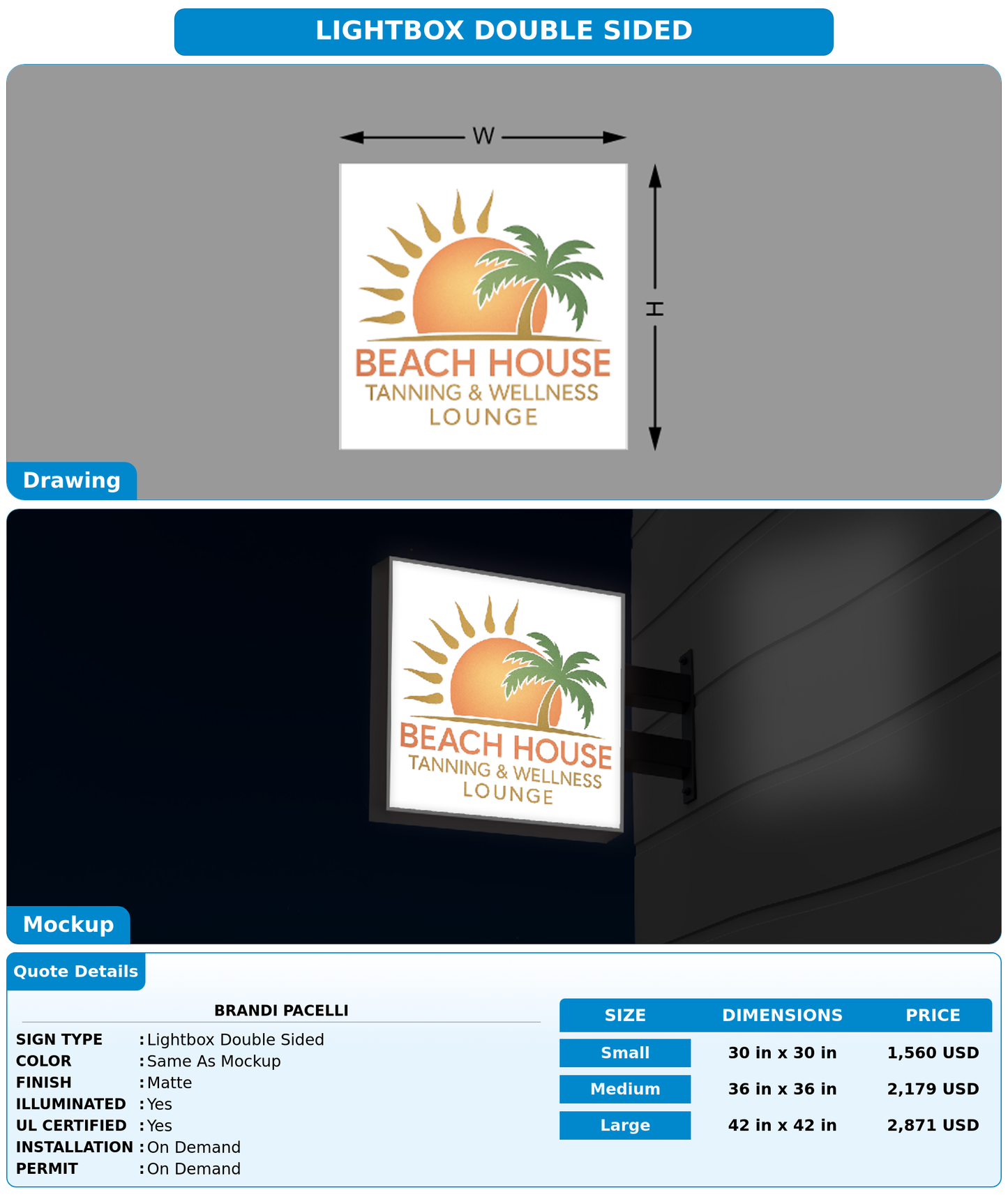 CUSTOM MOCKUP SIGN FOR Brandi Pacelli