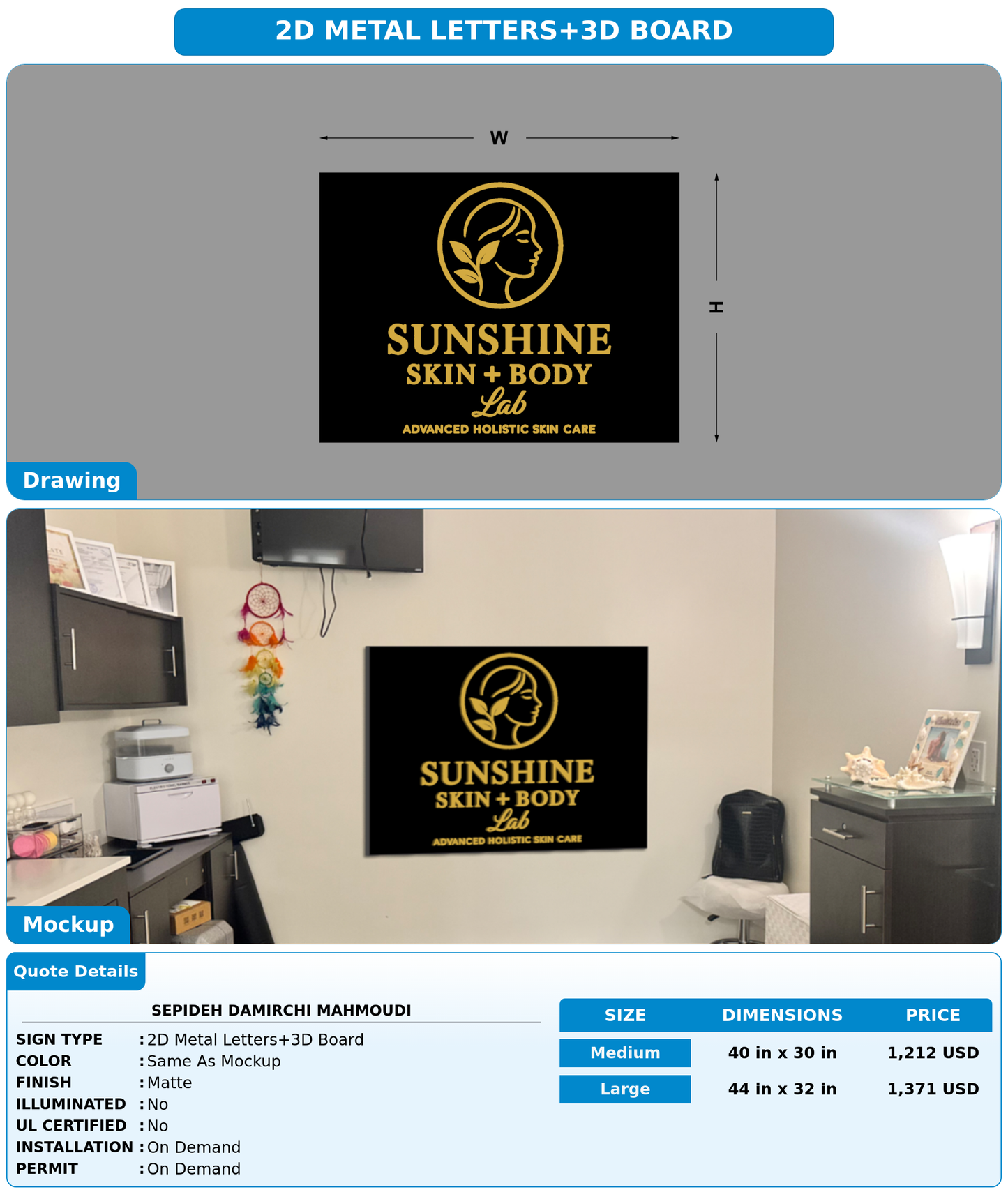 CUSTOM MOCKUP SIGN FOR Sepideh Damirchi mahmoudi