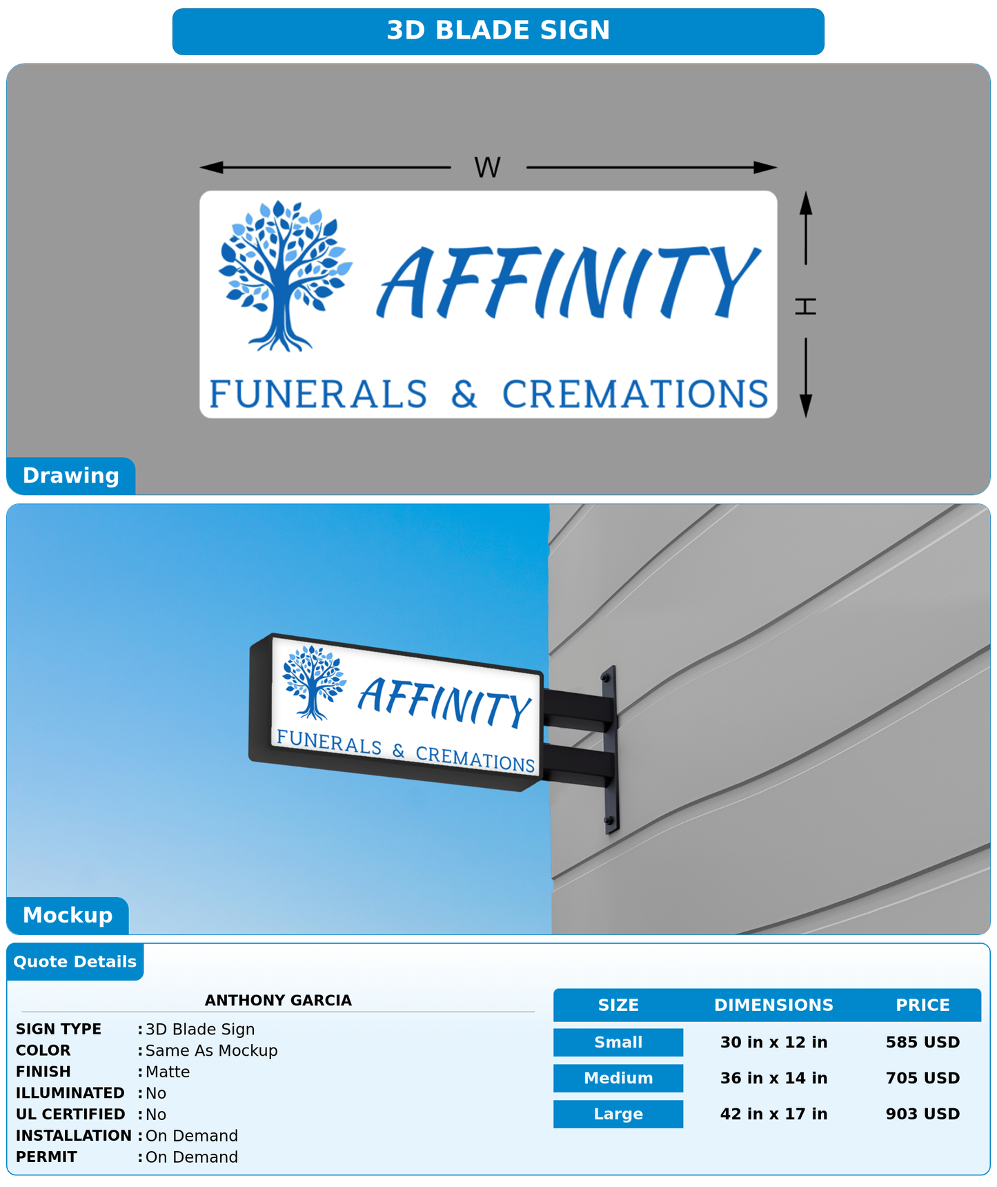 CUSTOM MOCKUP SIGN FOR Anthony Garcia