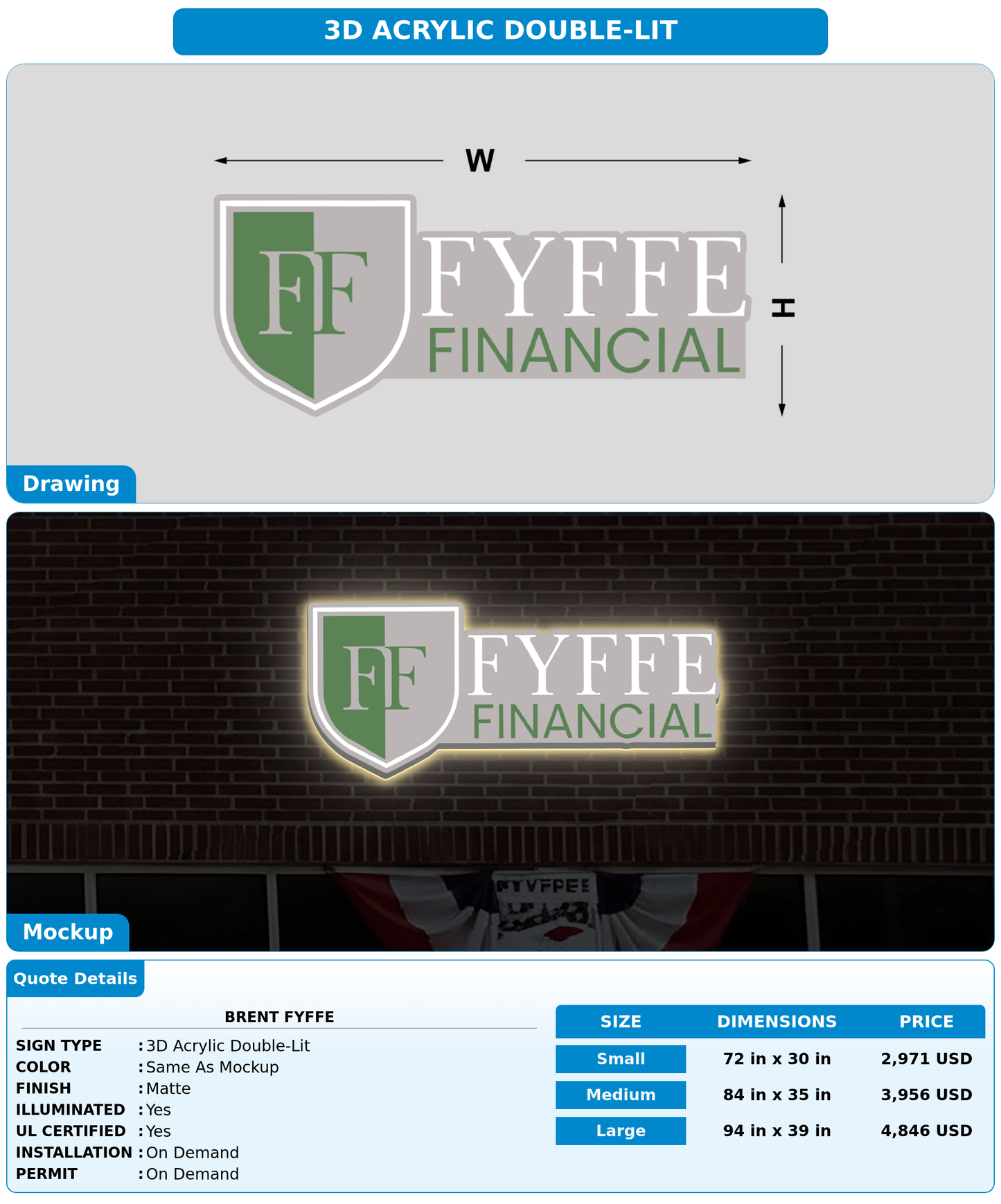 CUSTOM MOCKUP SIGN FOR Brent Fyffe