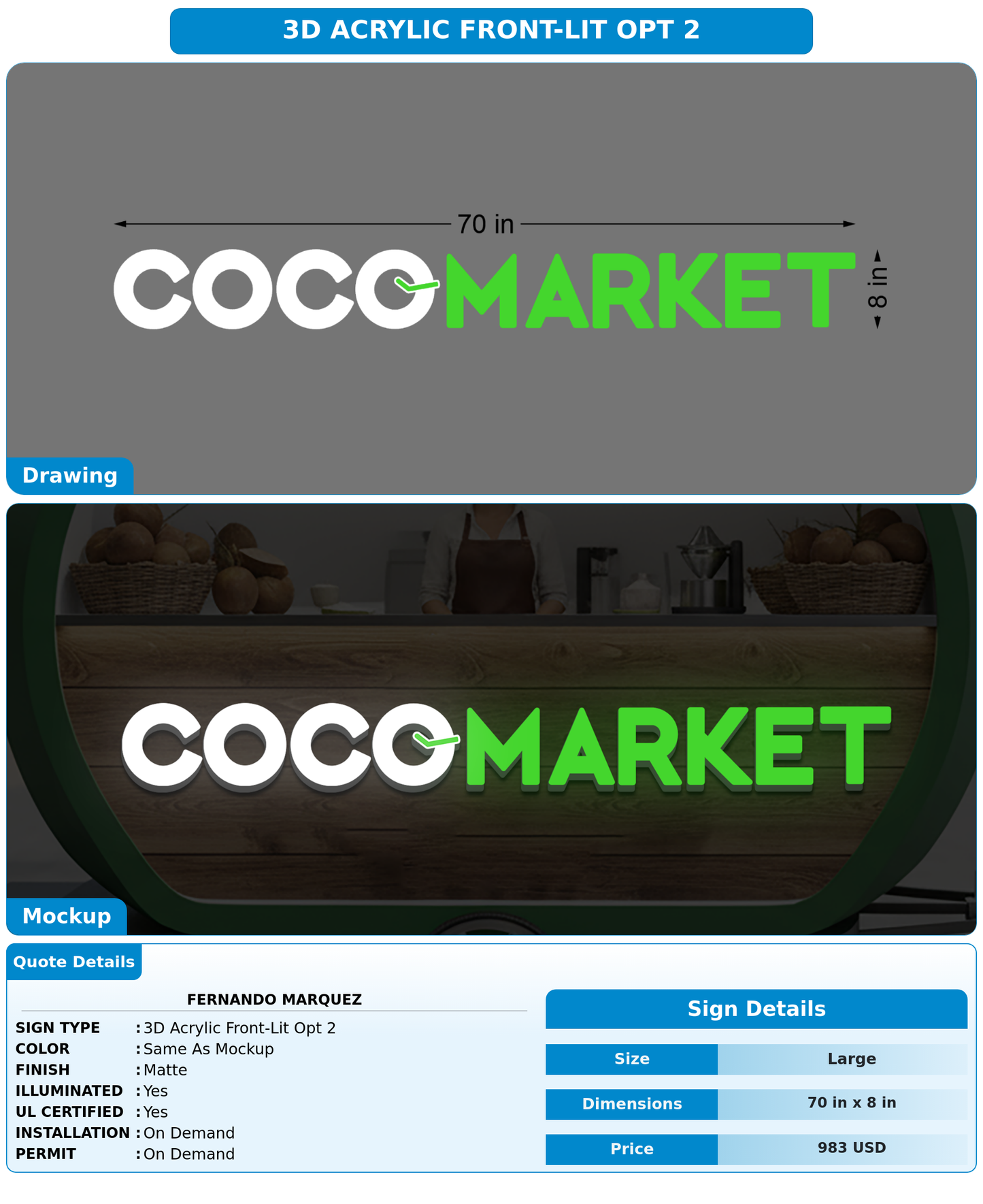 CUSTOM MOCKUP SIGN FOR Fernando Marquez