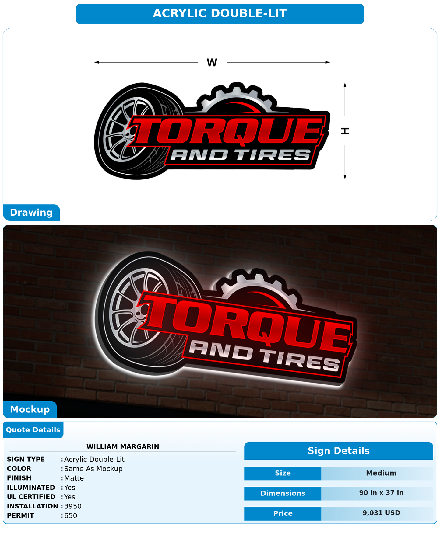 CUSTOM MOCKUP SIGN FOR William Margarin