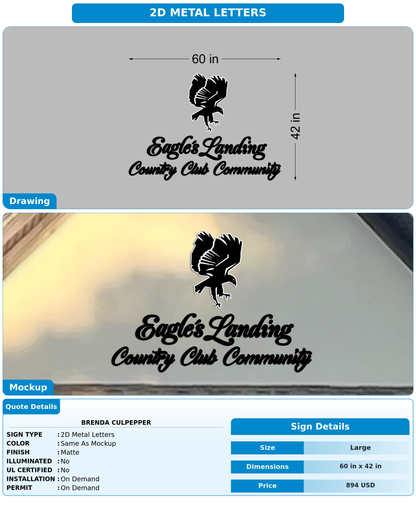 CUSTOM MOCKUP SIGN FOR Brenda Culpepper