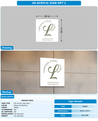 CUSTOM MOCKUP SIGN FOR Larissa Vidal