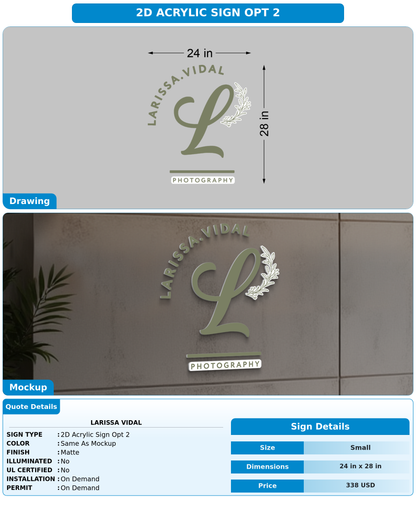 CUSTOM MOCKUP SIGN FOR Larissa Vidal