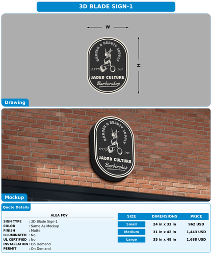 CUSTOM MOCKUP SIGN FOR Alea Foy