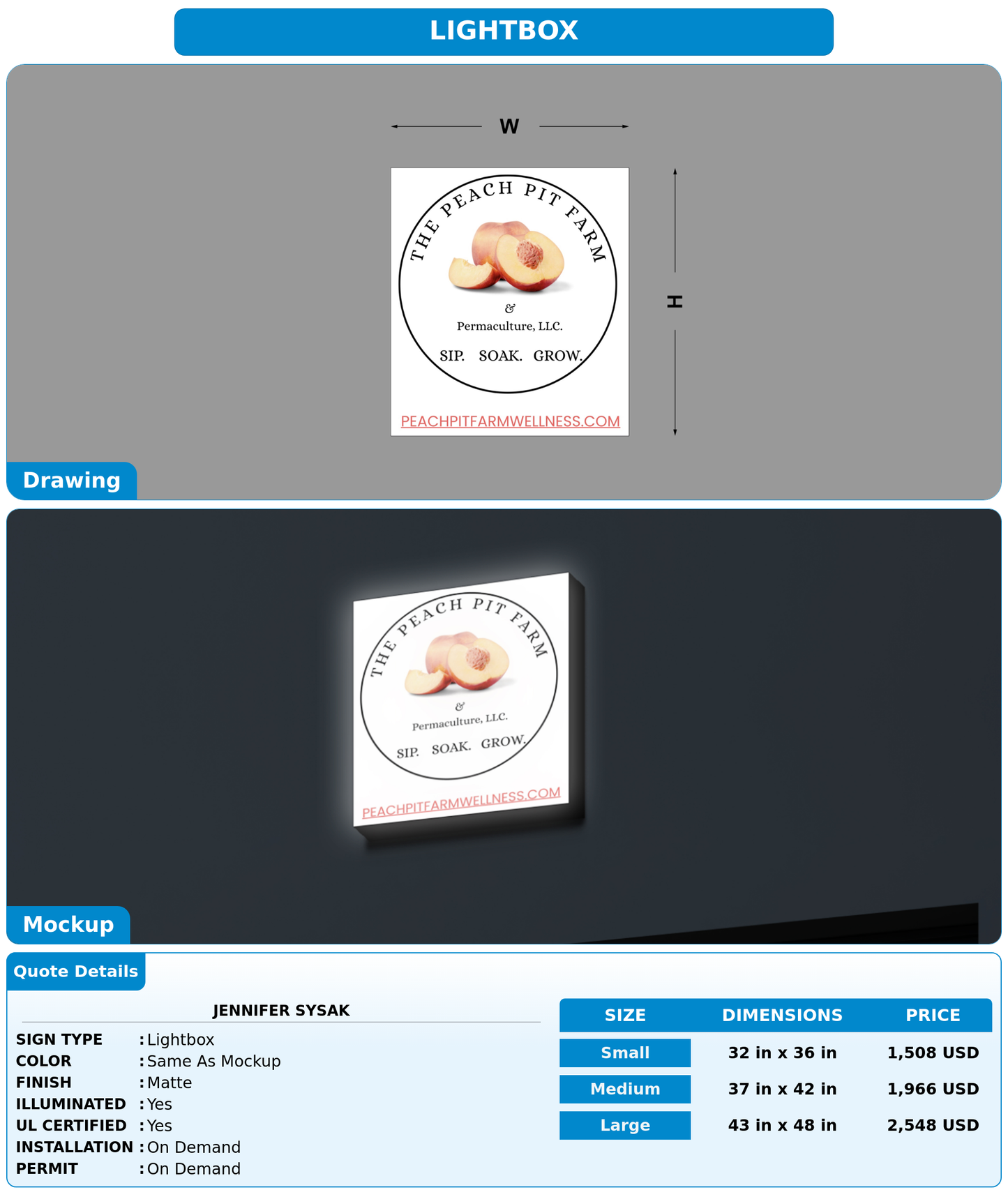 CUSTOM MOCKUP SIGN FOR Jennifer Sysak