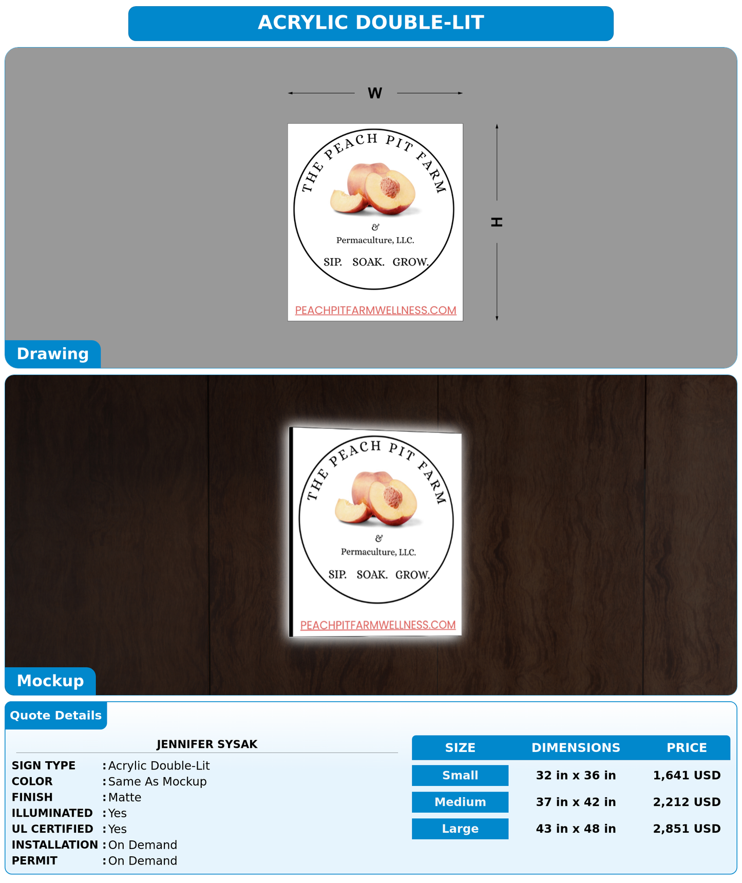 CUSTOM MOCKUP SIGN FOR Jennifer Sysak