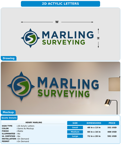 CUSTOM MOCKUP SIGN FOR Henry Marling