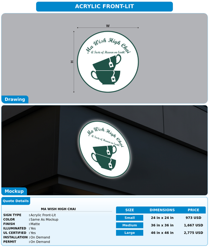 CUSTOM MOCKUP SIGN FOR Ma Wish  High Chai
