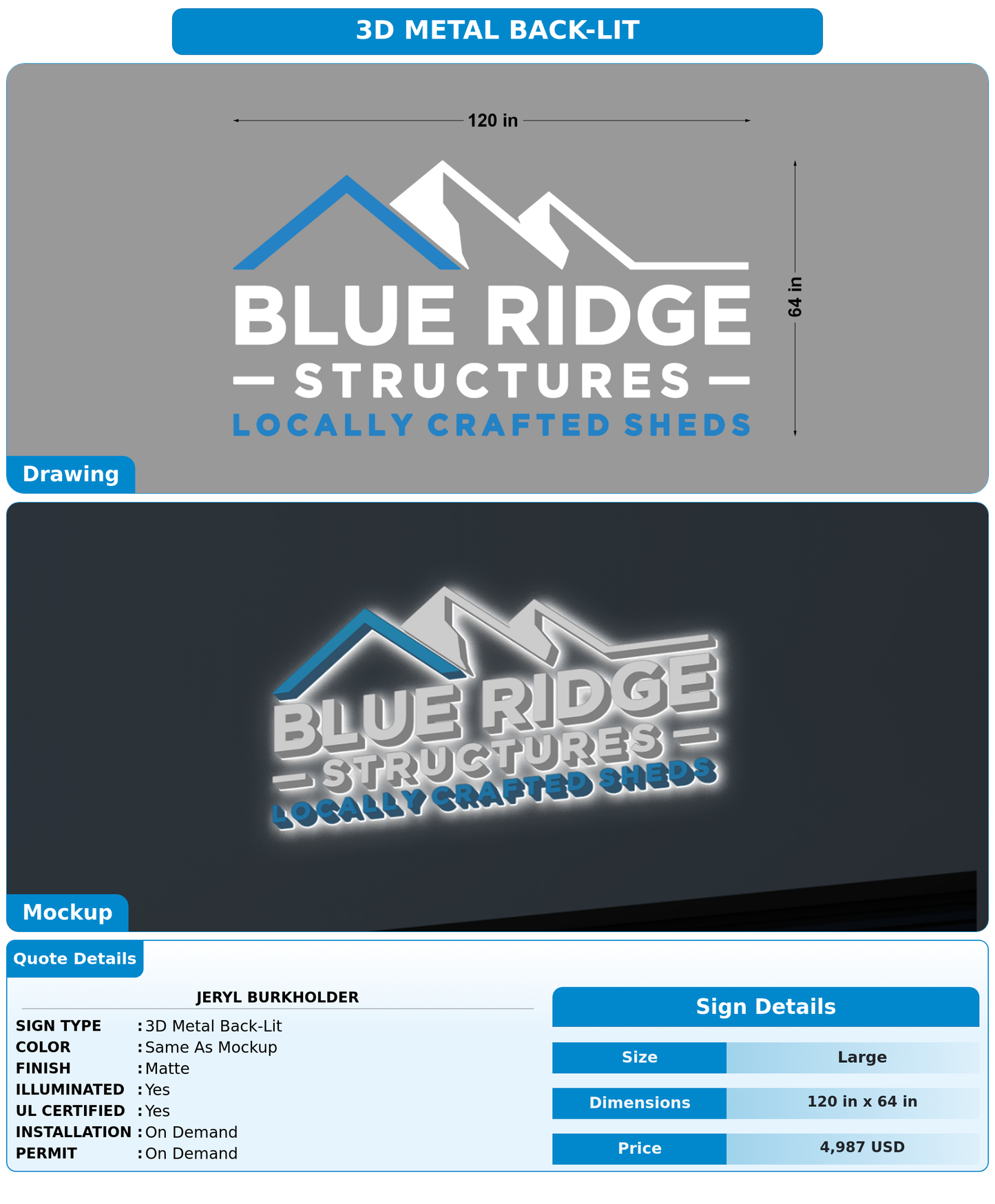 CUSTOM MOCKUP SIGN FOR Jeryl Burkholder