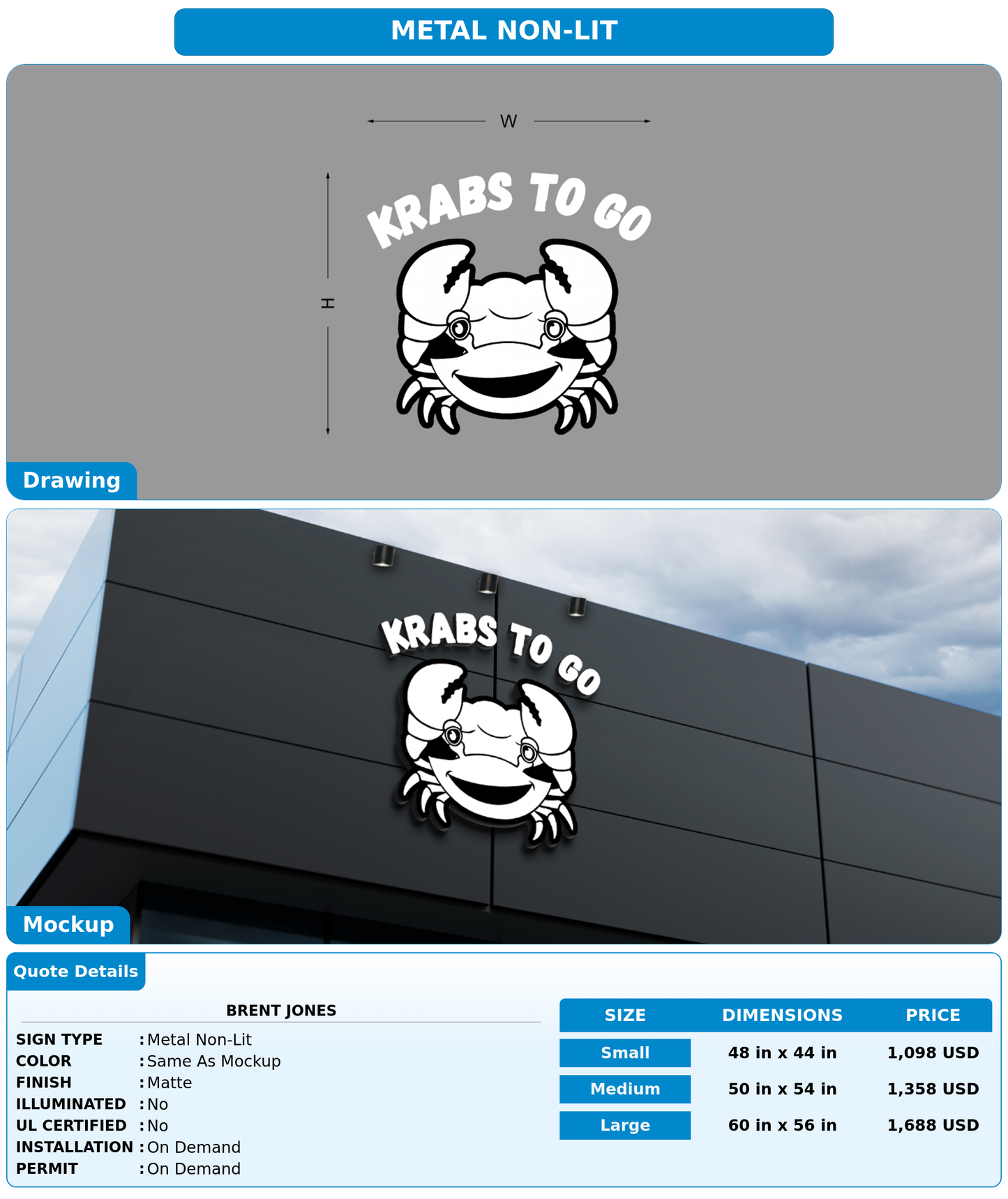CUSTOM MOCKUP SIGN FOR Brent Jones