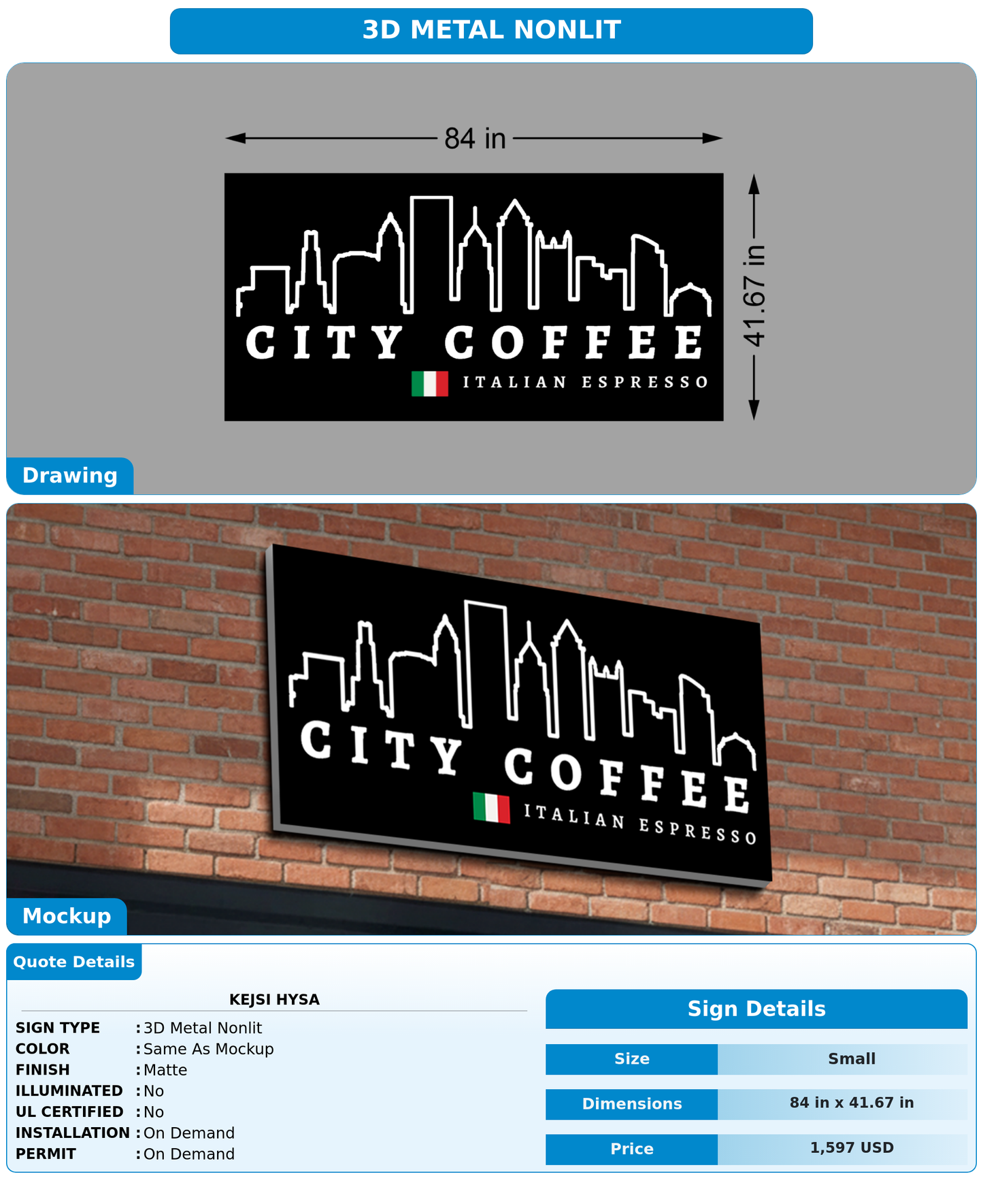 CUSTOM MOCKUP SIGN FOR kejsi hysa