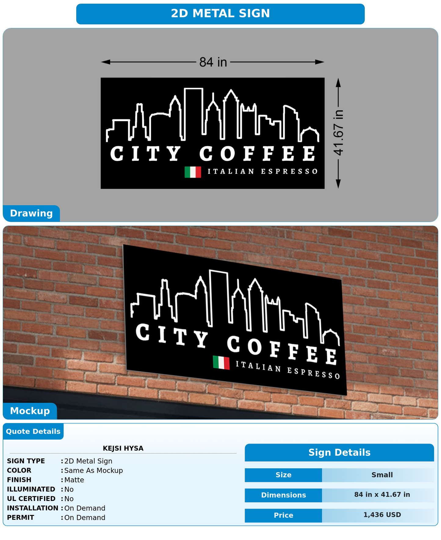 CUSTOM MOCKUP SIGN FOR kejsi hysa