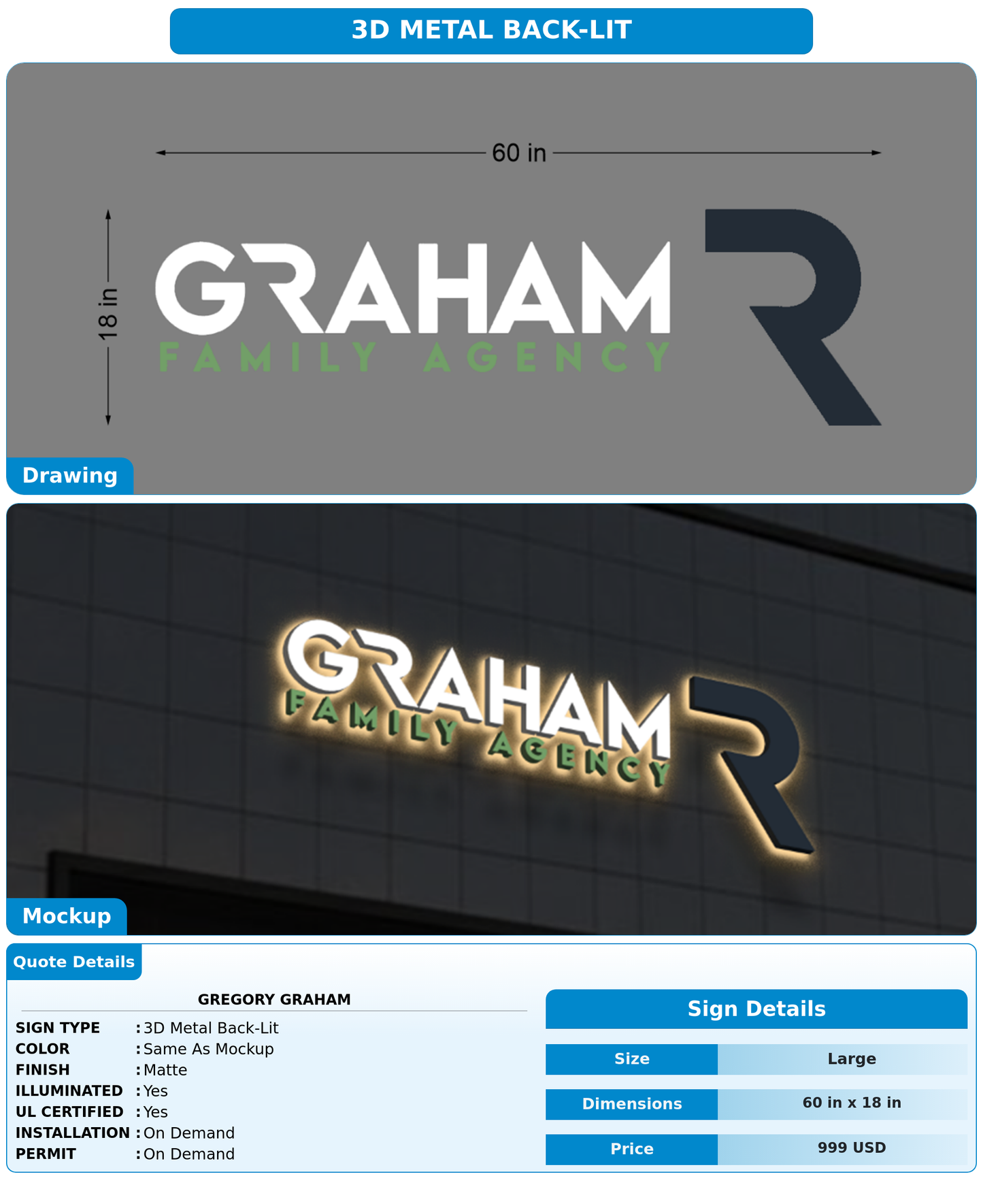 CUSTOM MOCKUP SIGN FOR Gregory Graham