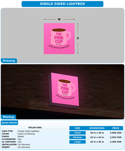 CUSTOM MOCKUP SIGN FOR Taylor King