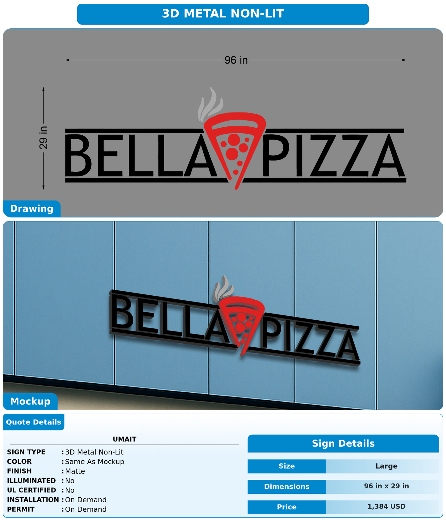 CUSTOM MOCKUP SIGN FOR Umait
