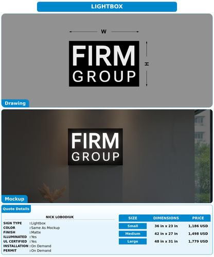 CUSTOM MOCKUP SIGN FOR Nick Lobodiuk
