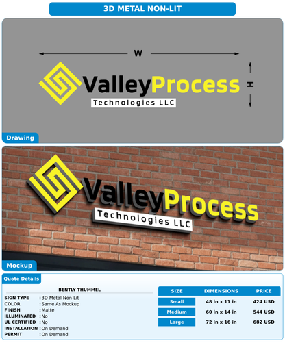 CUSTOM MOCKUP SIGN FOR Bently thummel