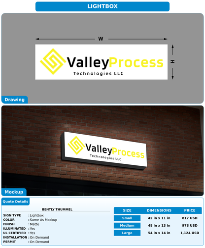 CUSTOM MOCKUP SIGN FOR Bently thummel