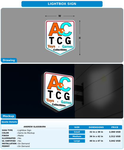 CUSTOM MOCKUP SIGN FOR Andrew Glassburn