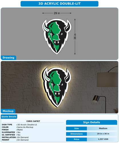 CUSTOM MOCKUP SIGN FOR Chris Safrit