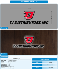 CUSTOM MOCKUP SIGN FOR Tom Dinan Jr