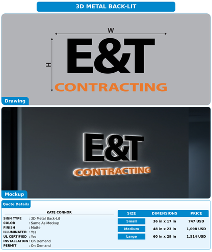 CUSTOM MOCKUP SIGN FOR Kate  Connor