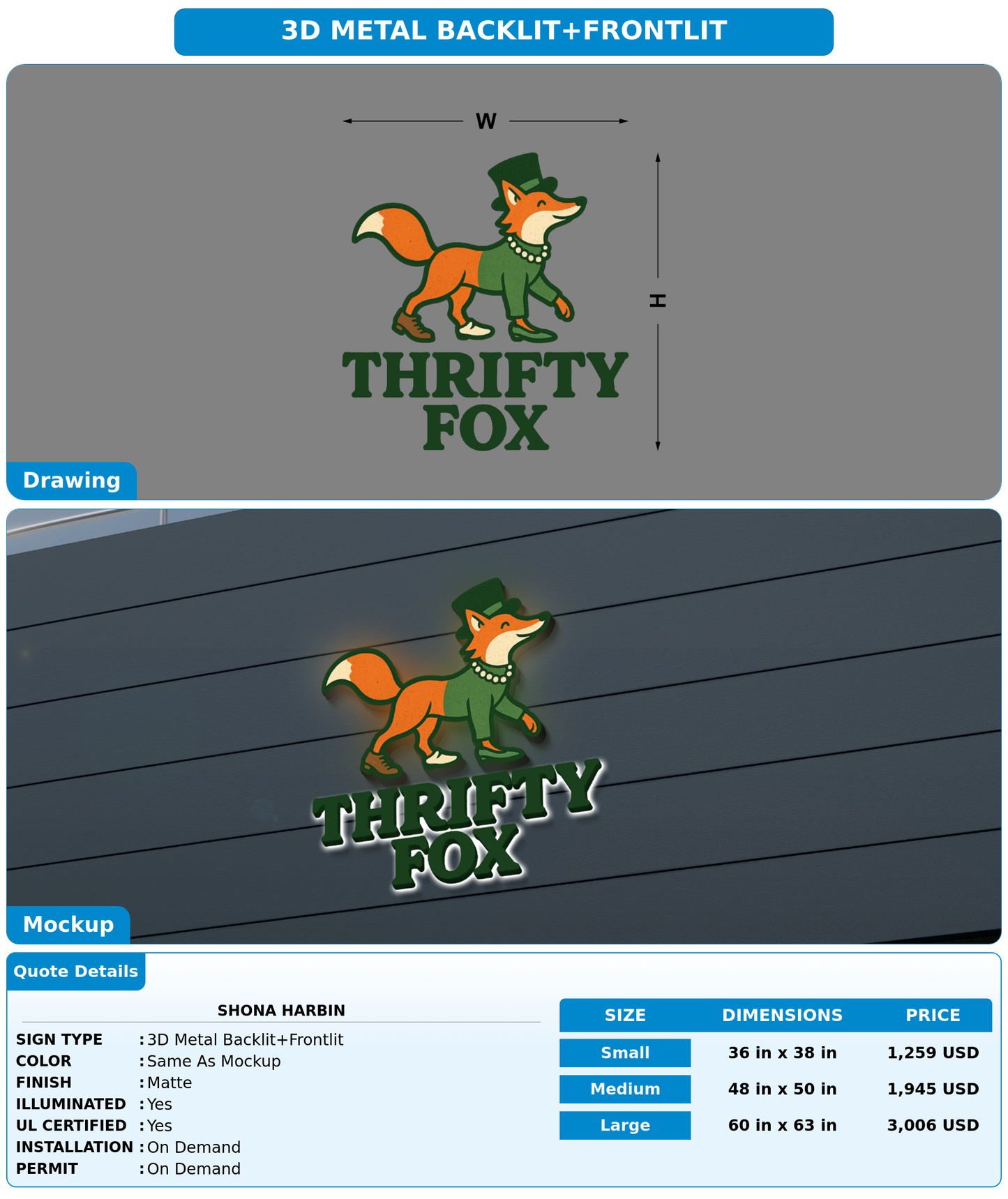 CUSTOM MOCKUP SIGN FOR Shona Harbin